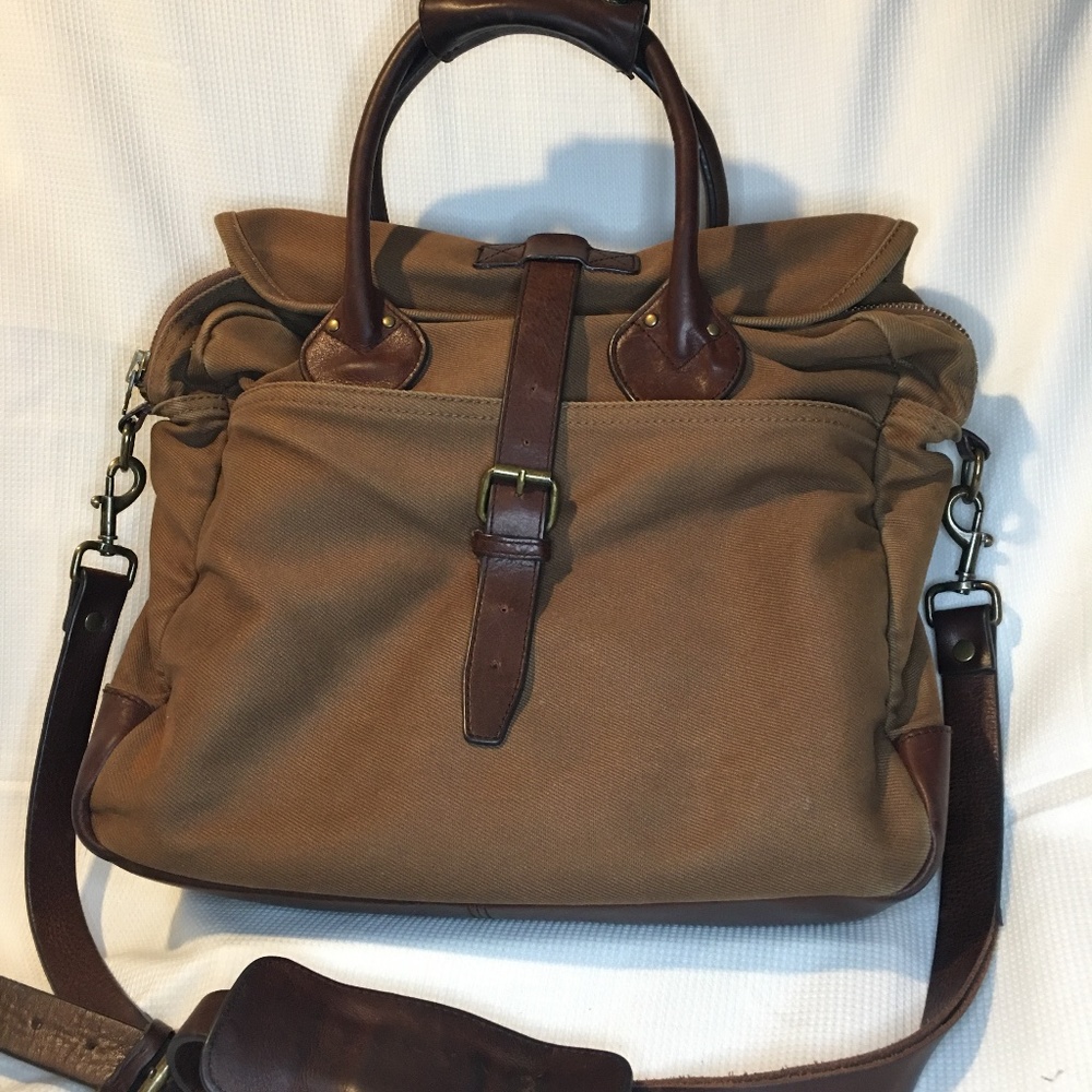 J.Crew Rugged Twill Briefcase Bag